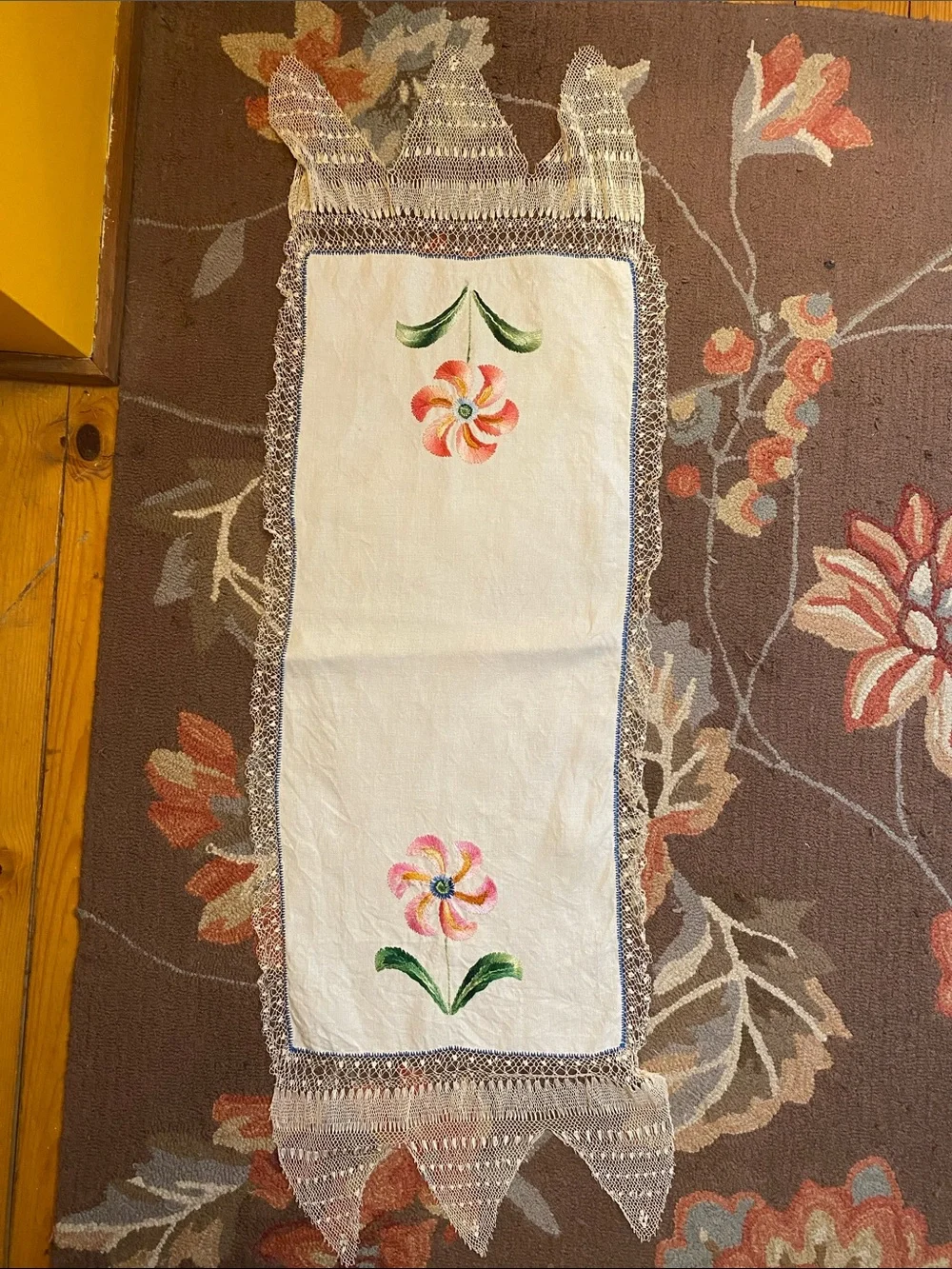 Vintage Handmade Embroidered & Crocheted Linens Bundle